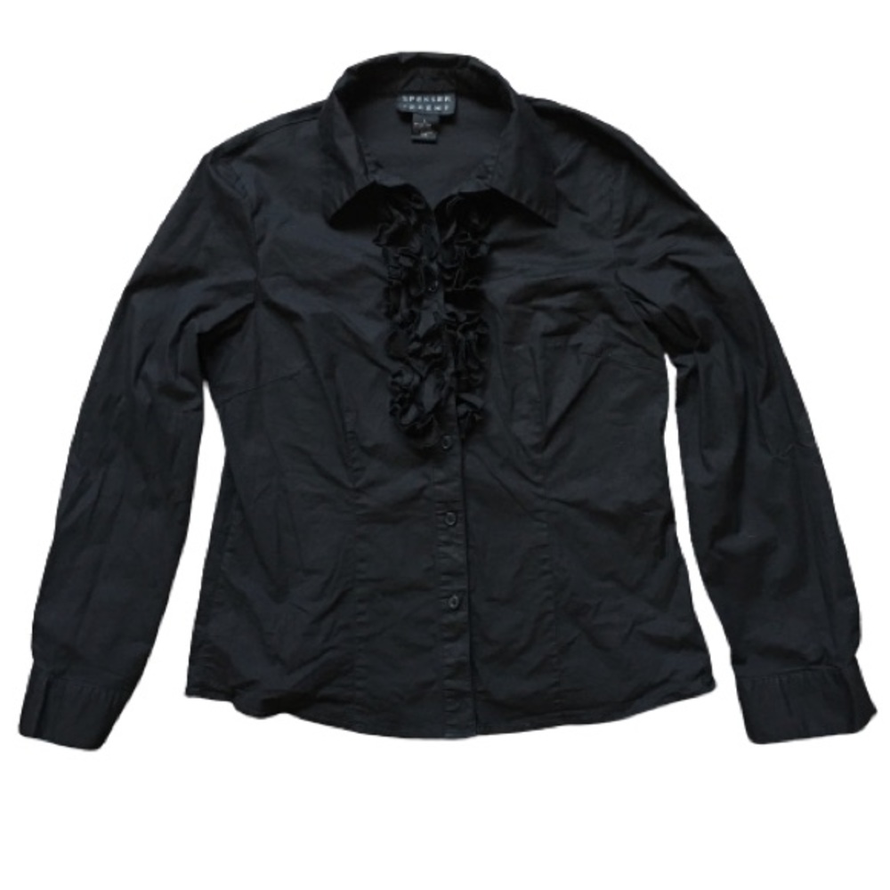SPENCER JEREMY • Women’s Ruffle Button Up Shirt